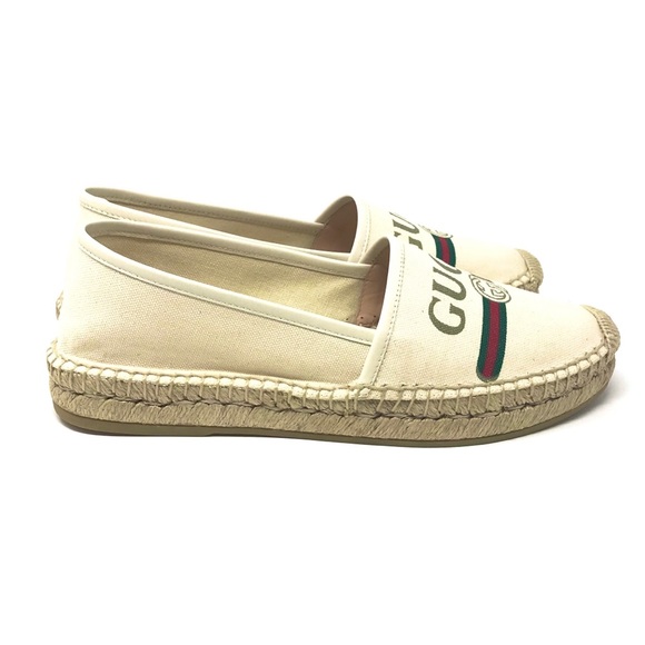 NIB Gucci Vintage Logo Canvas Espadrilles - Picture 3 of 5